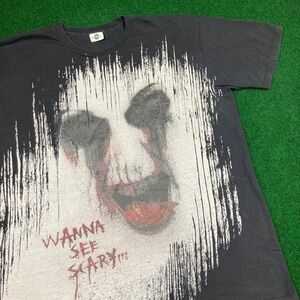 Vintage Universal Studios Horror Nights Shirt Mens XL Black 2008 Wanna See Scary